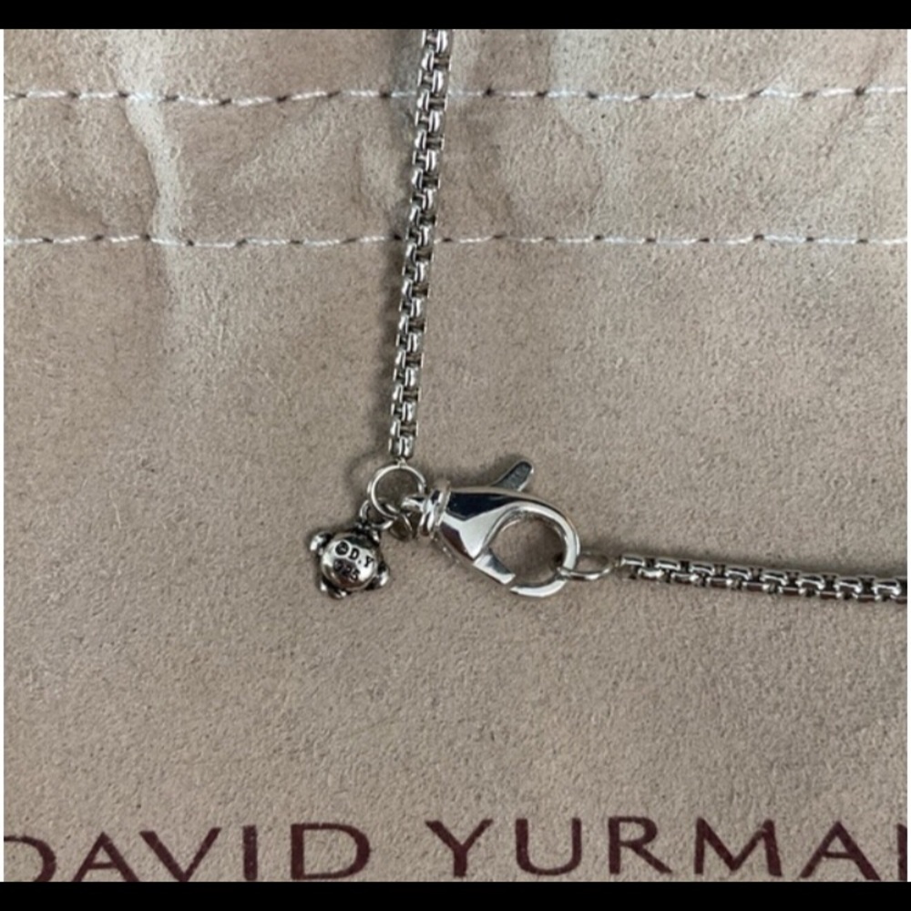 David Yurman Black Onyx Pavé Diamond Pendant Necklace - Silver - Picture 8 of 8